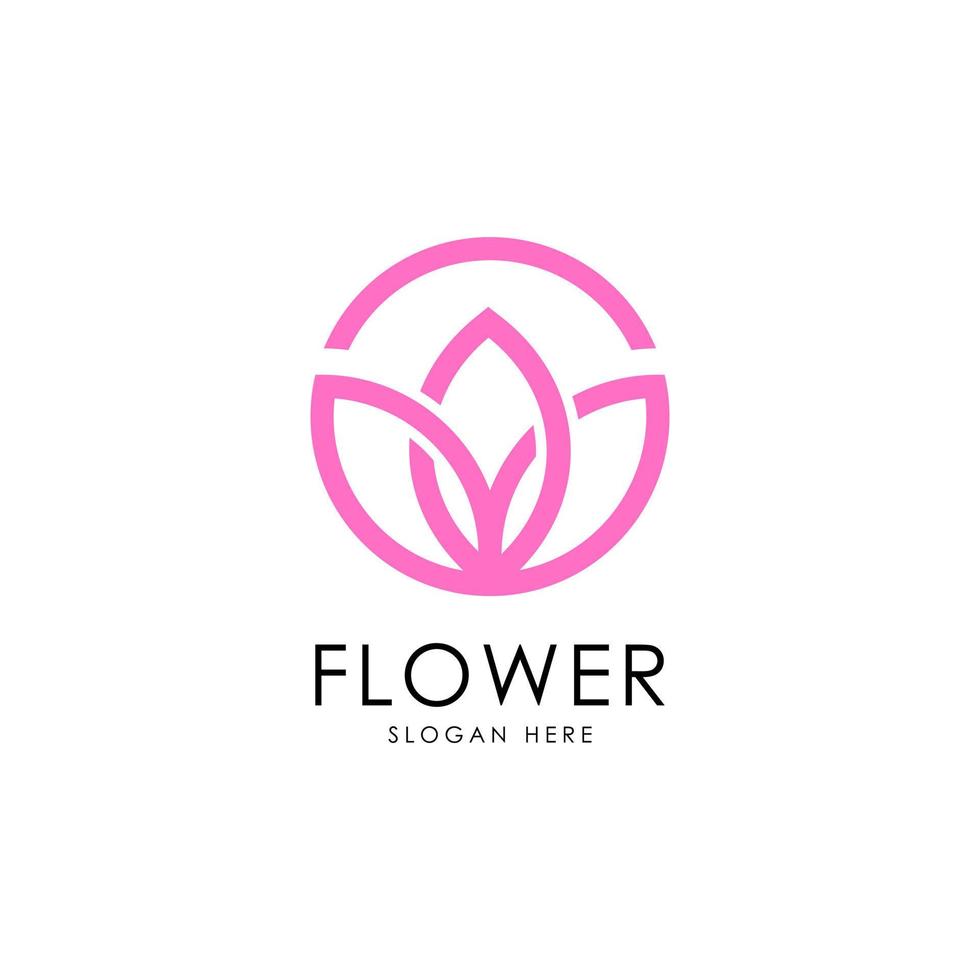 abstracte elegante bloem logo pictogram vector design