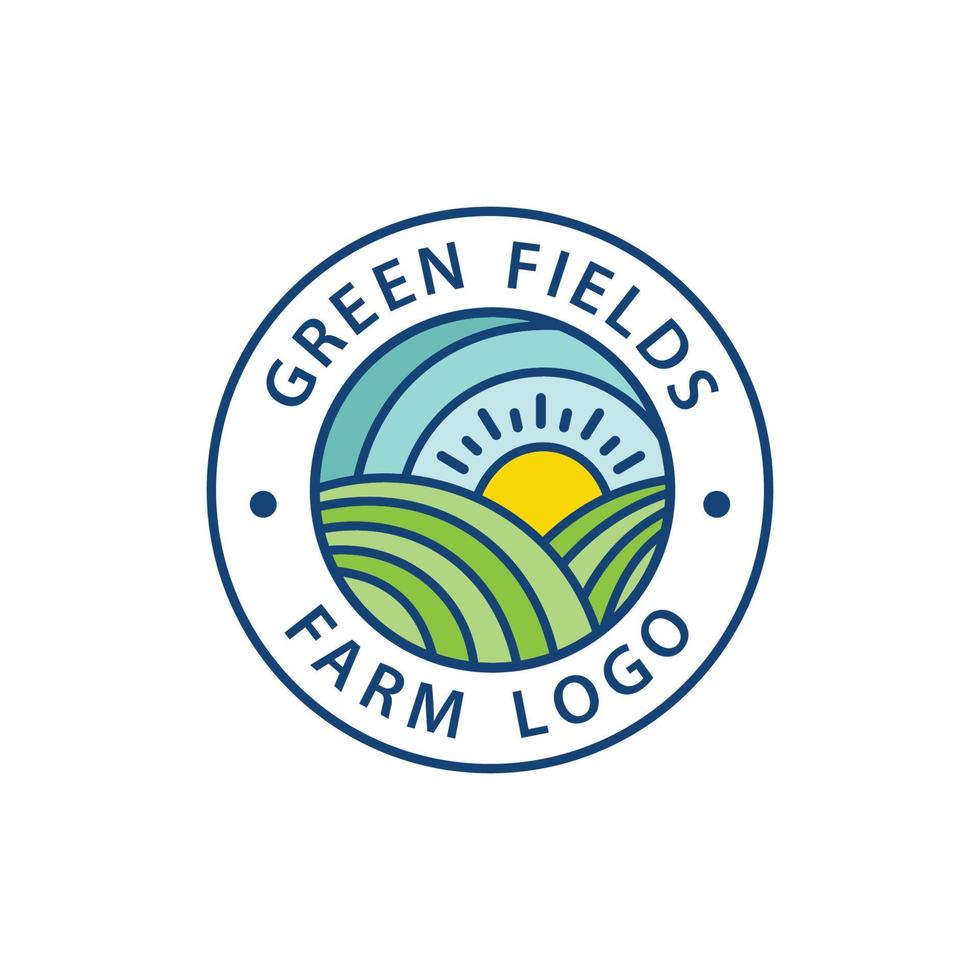 groene boerderij logo's vector embleem