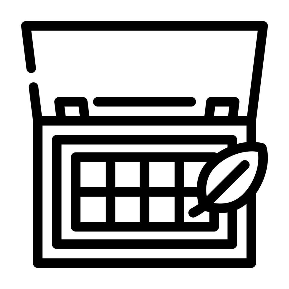 organische make-up palet lijn pictogram vectorillustratie vector