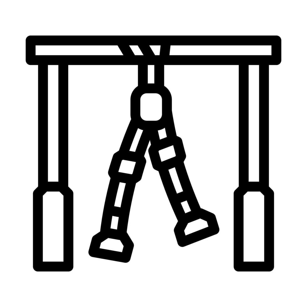 loops trx sportuitrusting lijn pictogram vectorillustratie vector