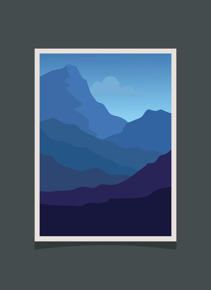 abstracte bergschildering, abstracte achtergrond, premium vector
