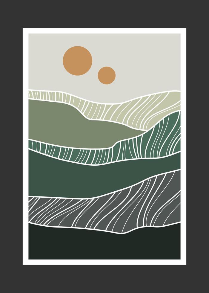 abstracte bergschildering, abstracte achtergrond, premium vector