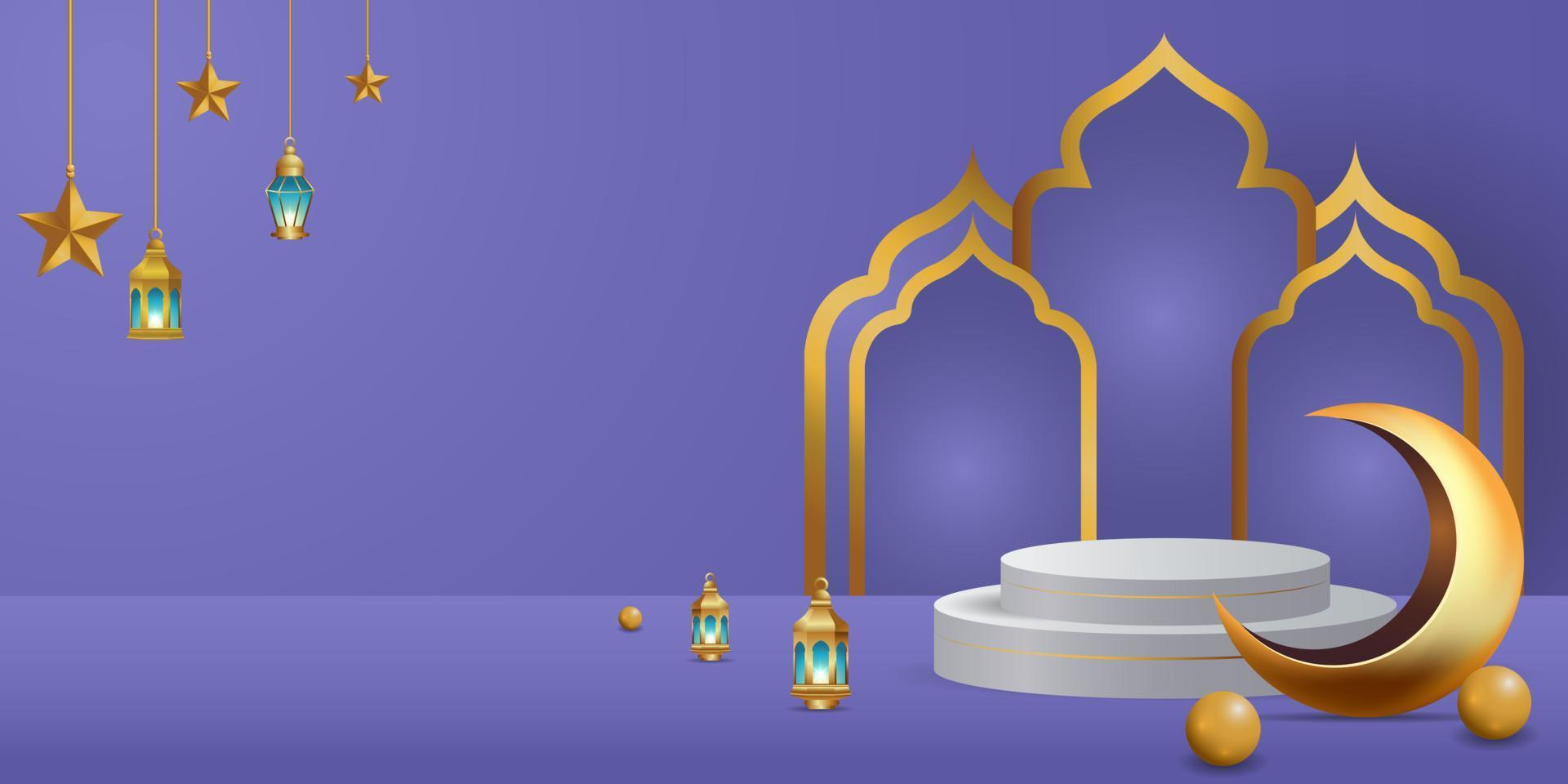 ramadan kareem banner achtergrondontwerp illustratie vector