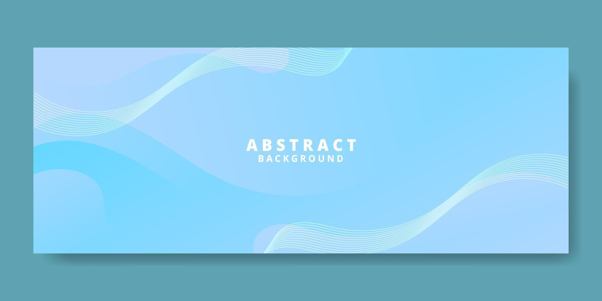 sjabloon voor abstracte blauwe vloeiende golfbanner vector