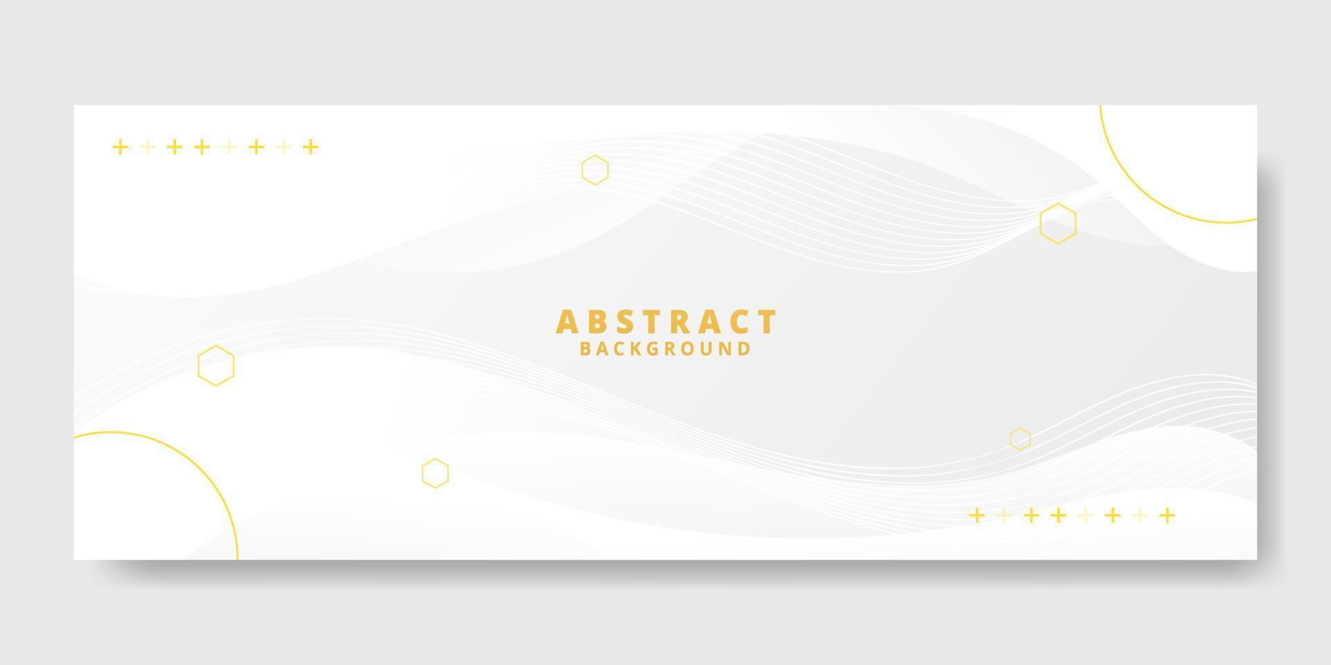 sjabloon voor abstracte witte vloeiende golfbanner vector