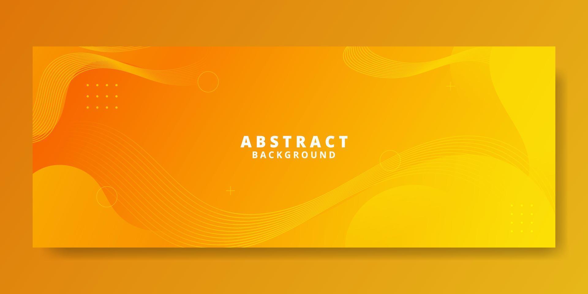 sjabloon voor abstracte oranje vloeiende golfbanner vector