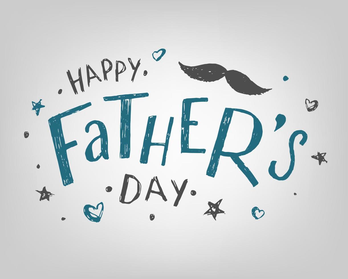 creatieve handbelettering citaat 'happy father's day' voor vaderdag wenskaarten, posters, banners, prenten, uitnodigingen. eps 1 vector