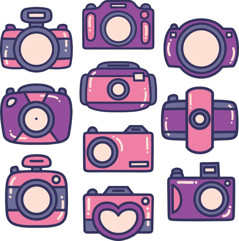 camera-element doodle illustratie vector