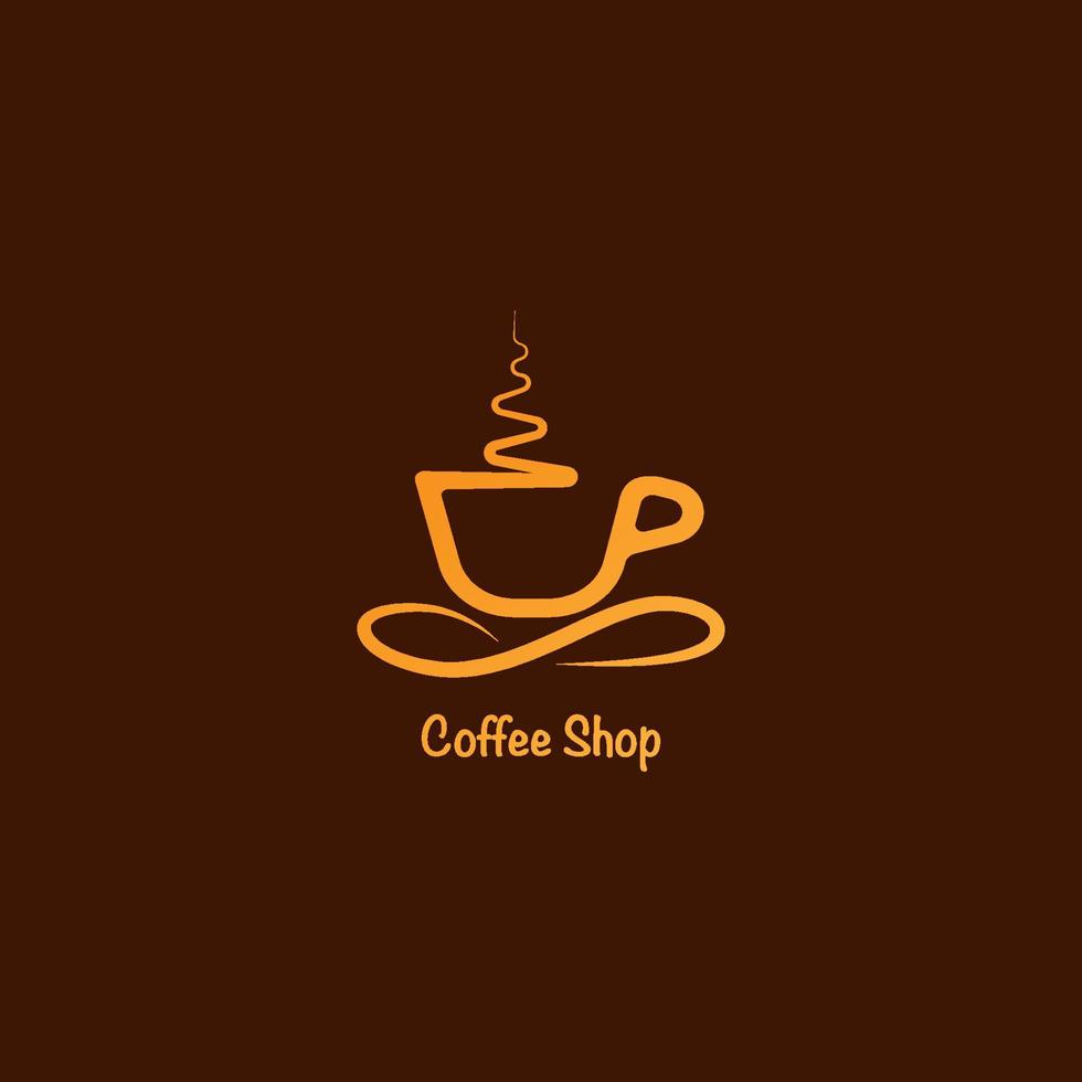 coffeeshop logo ontwerpsjabloon, minimaal logo concept, eenvoudige logo afbeelding, beker vector icon