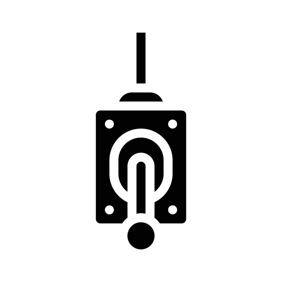 bedieningshendel glyph pictogram vector illustratie teken