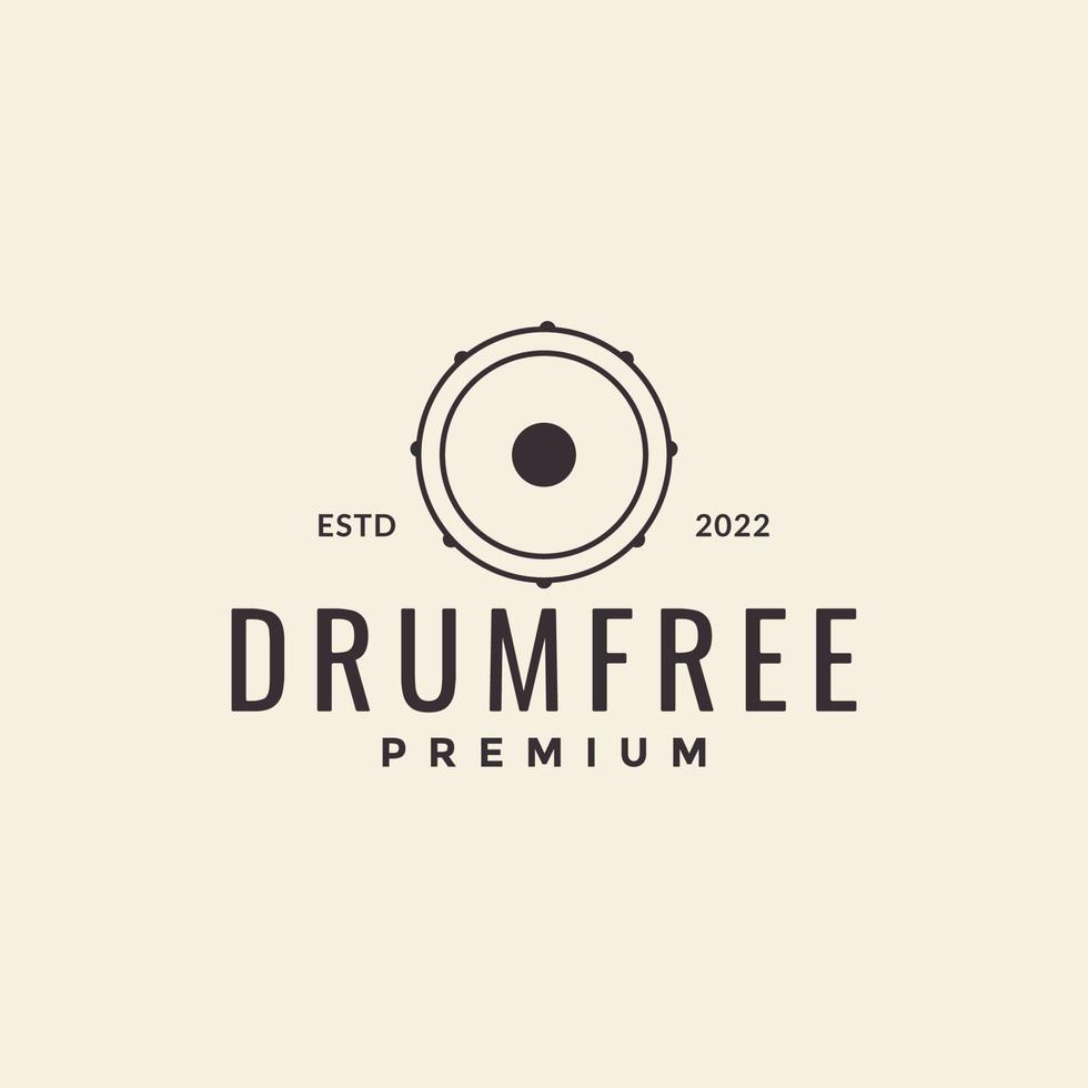 eenvoudig minimalistisch drum muziek logo ontwerp vector grafisch symbool pictogram illustratie creatief idee