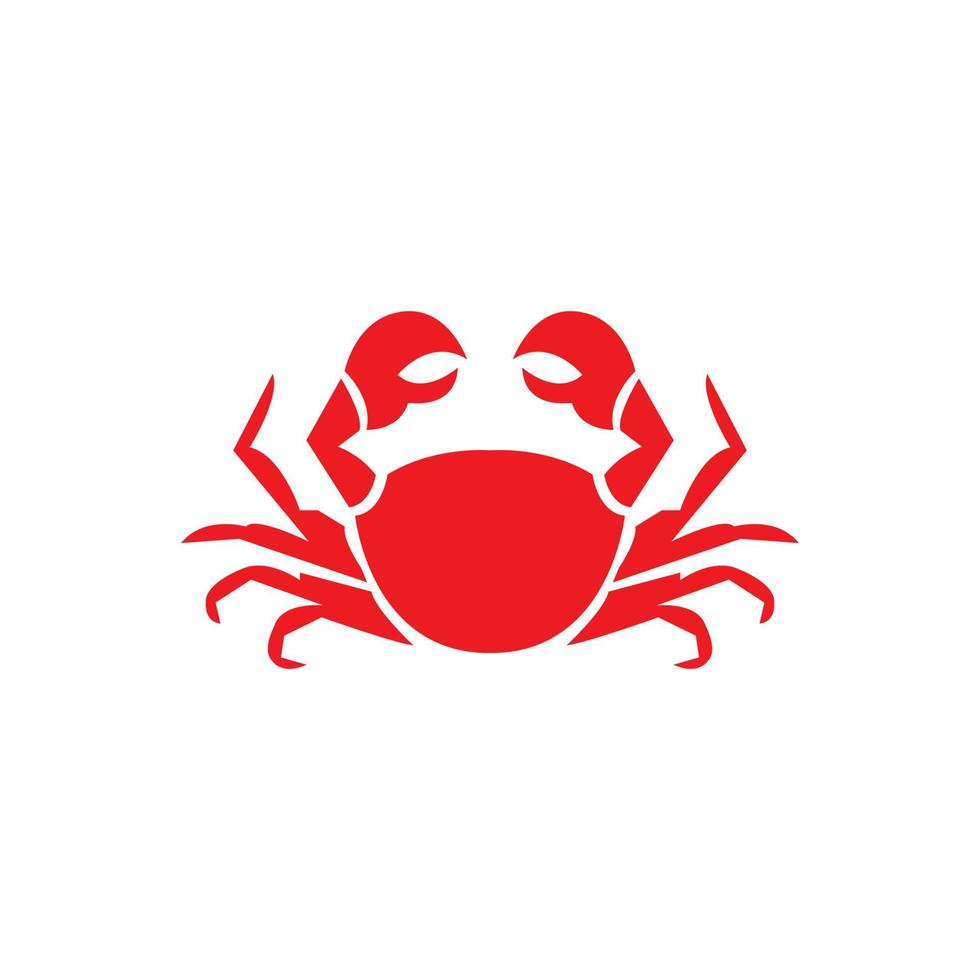 zeevruchten rode krab eenvoudig logo ontwerp vector grafisch symbool pictogram illustratie creatief idee