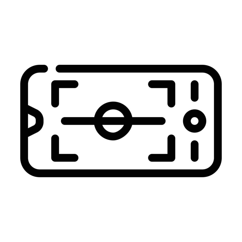 horizon niveau telefoon camera lijn pictogram vectorillustratie vector