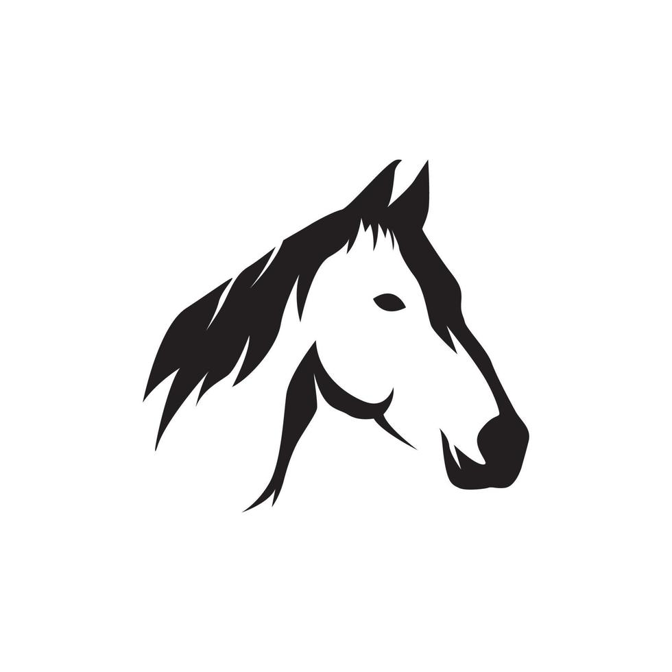 geïsoleerd hoofd kant paard logo ontwerp, vector grafisch symbool pictogram illustratie creatief idee