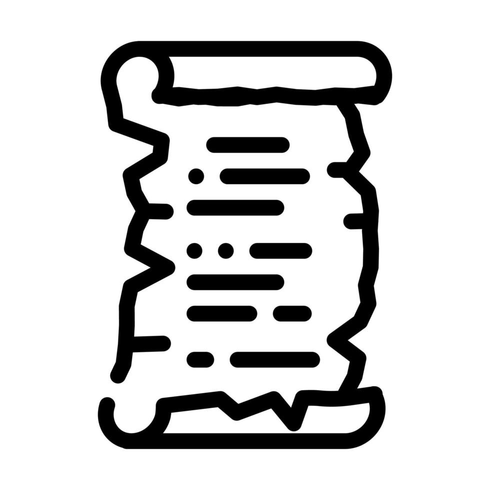 oud recept koken lijn pictogram vectorillustratie vector