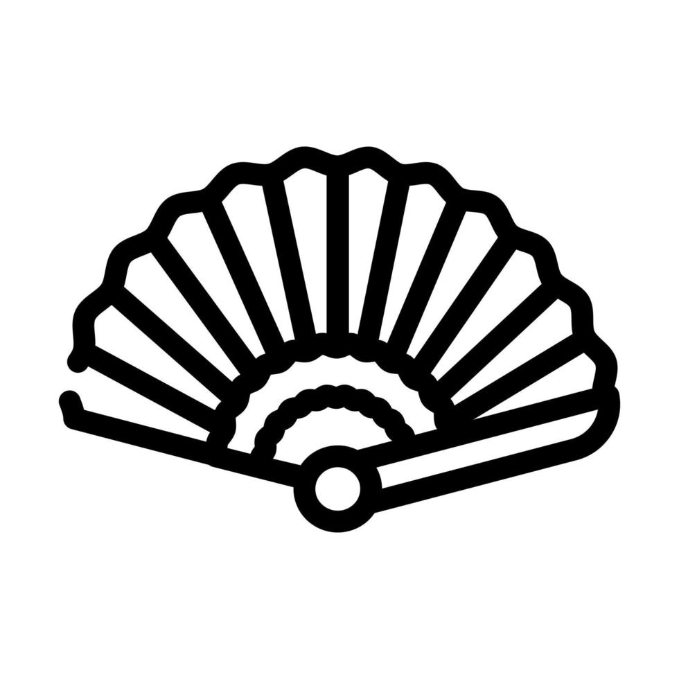 fan spanje lijn pictogram vectorillustratie vector