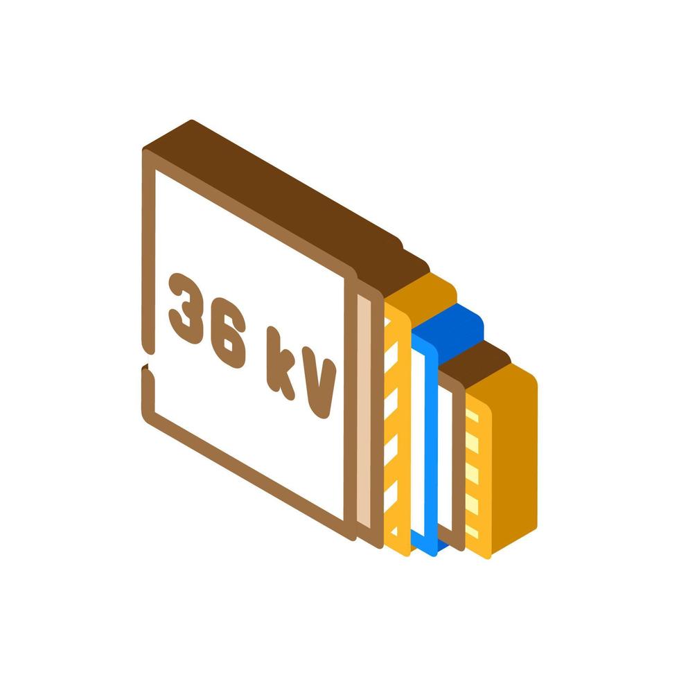 hoogspanningskabels isometrische pictogram vectorillustratie vector