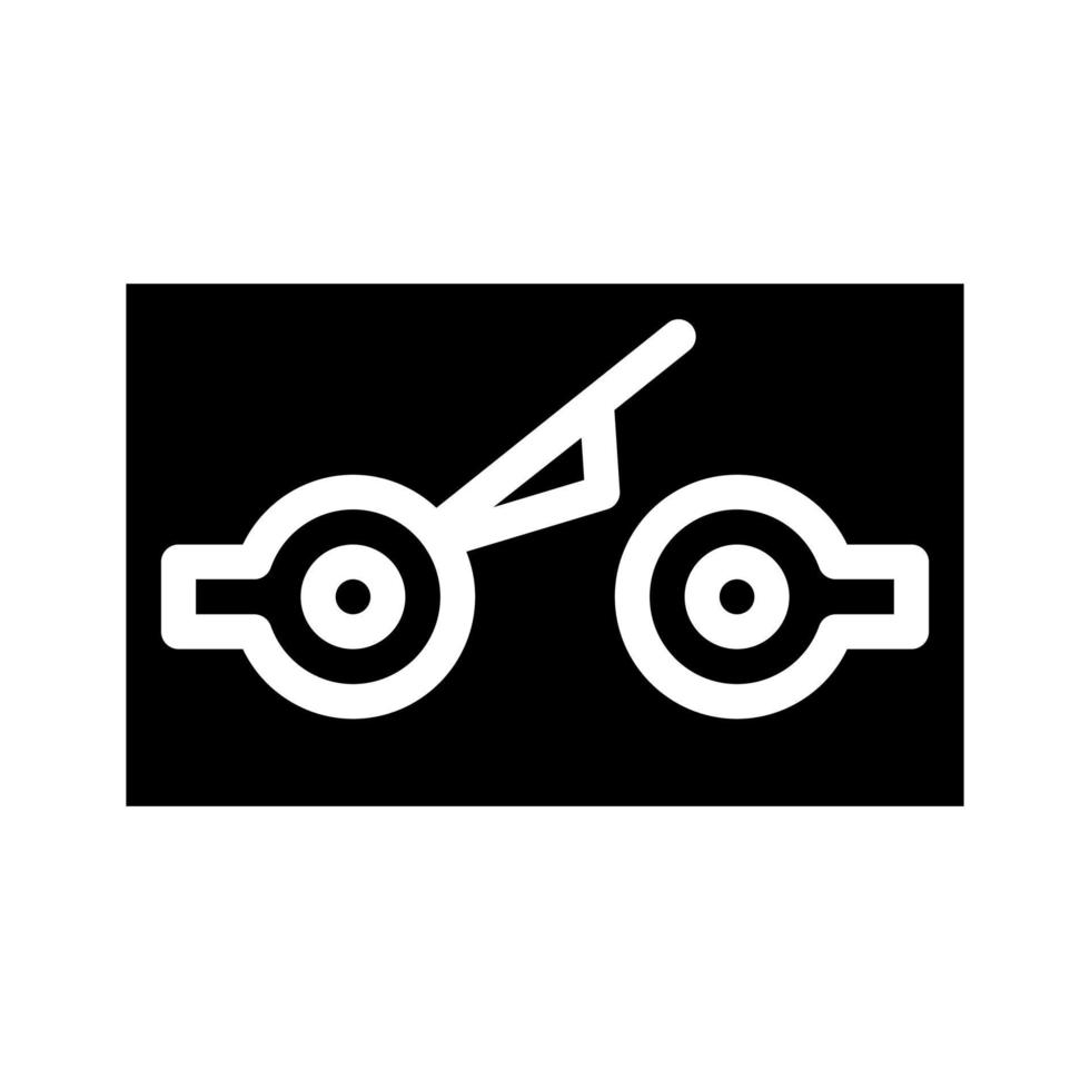 drukknop schakelaar mechanisme glyph pictogram vectorillustratie vector