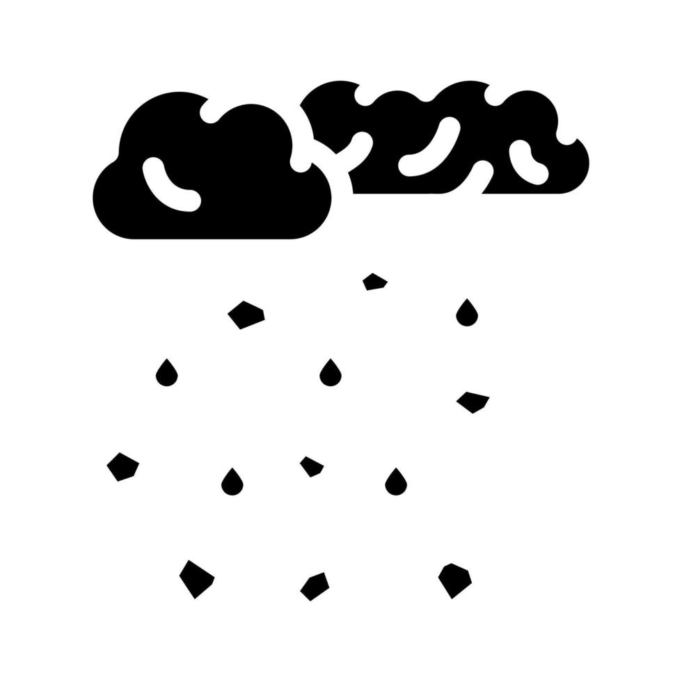 hagel ramp glyph pictogram vectorillustratie vector