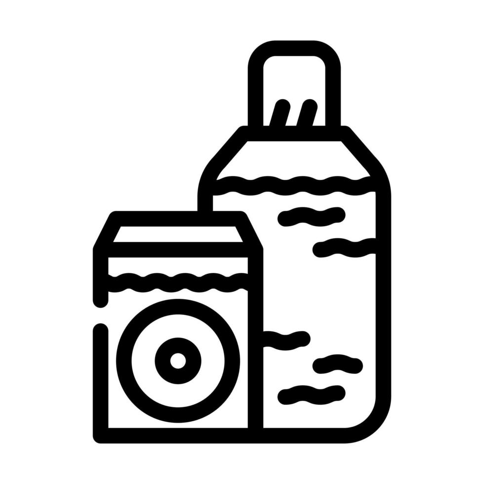 vloeistof voor lens lijn pictogram vectorillustratie vector