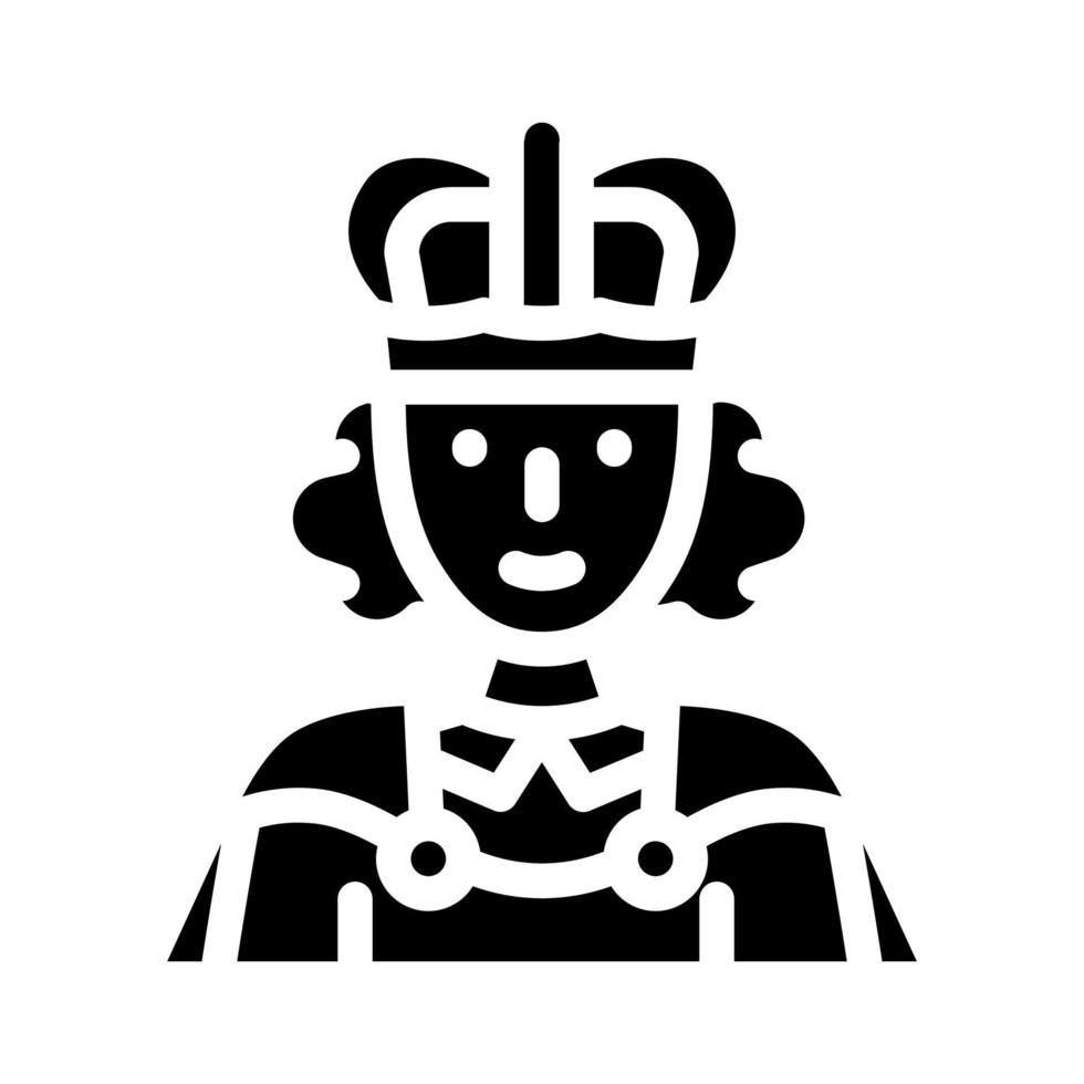 koningin sprookje glyph pictogram vectorillustratie vector