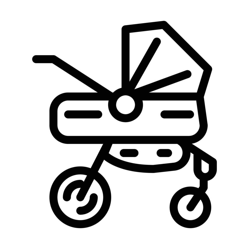 kinderwagen voor pasgeboren baby lijn pictogram vectorillustratie vector