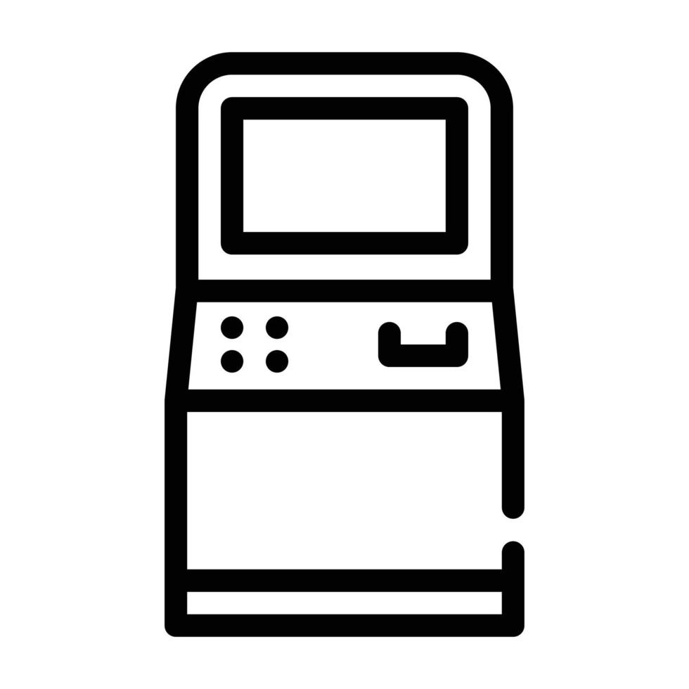 ATM kiosk lijn pictogram vector geïsoleerde illustratie