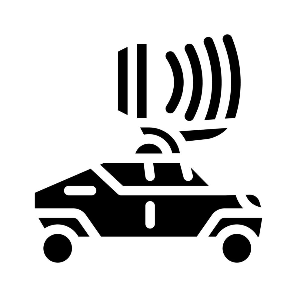 magnetron pistool glyph pictogram vectorillustratie vector