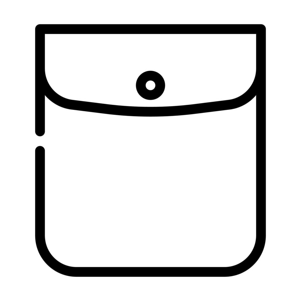 knop gesloten zak lijn pictogram vectorillustratie vector