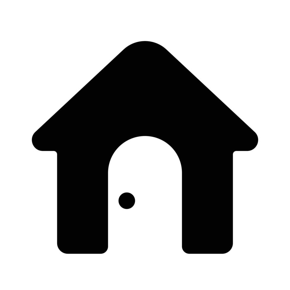 zwart huisje met deur vector