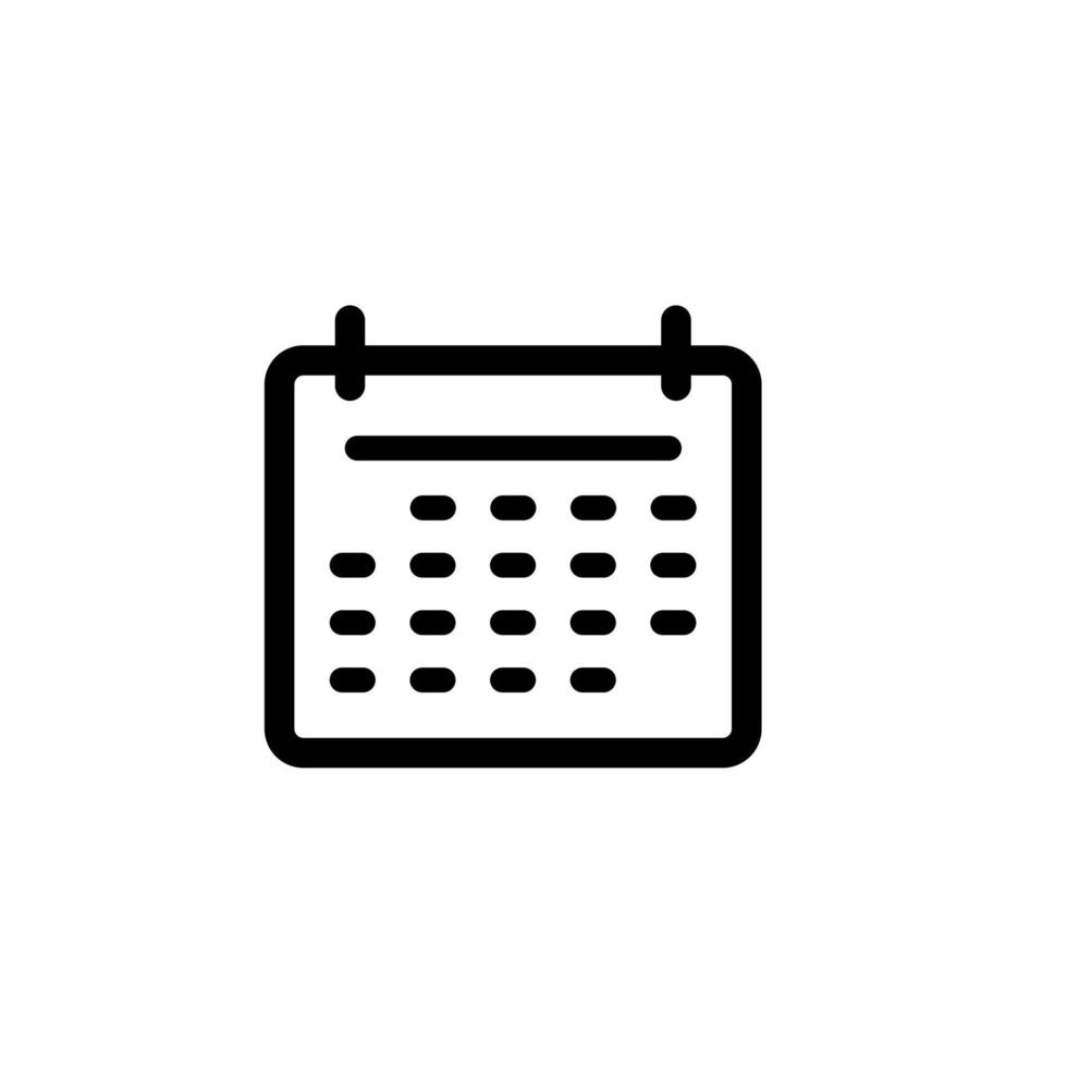 kalender schema schema pictogrammen vector illustratie logo sjabloon