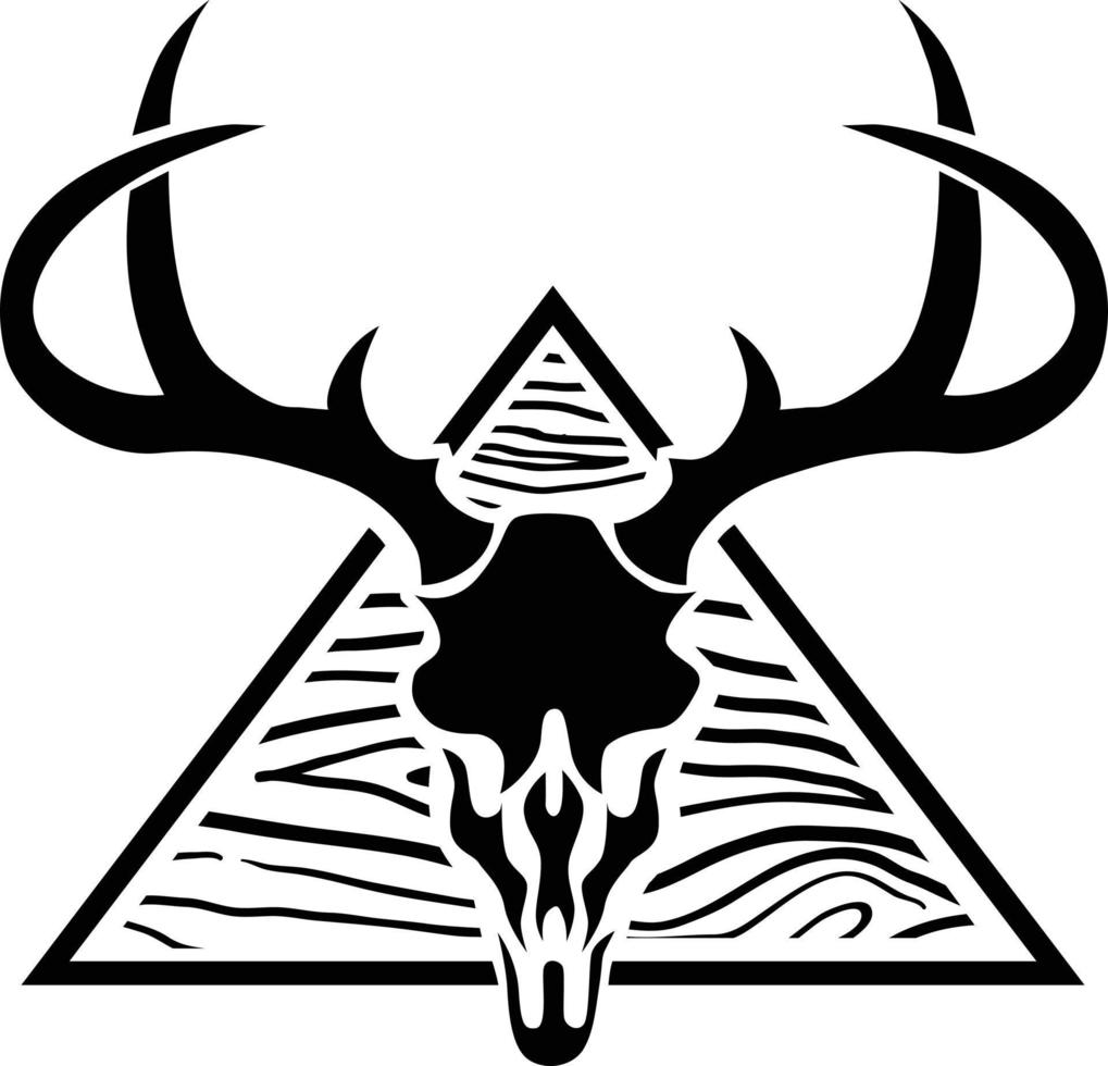 vintage hertenjacht logo vector