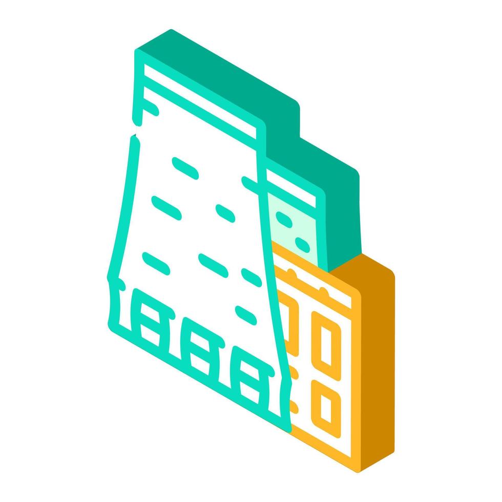 kerncentrale isometrische pictogram vectorillustratie vector