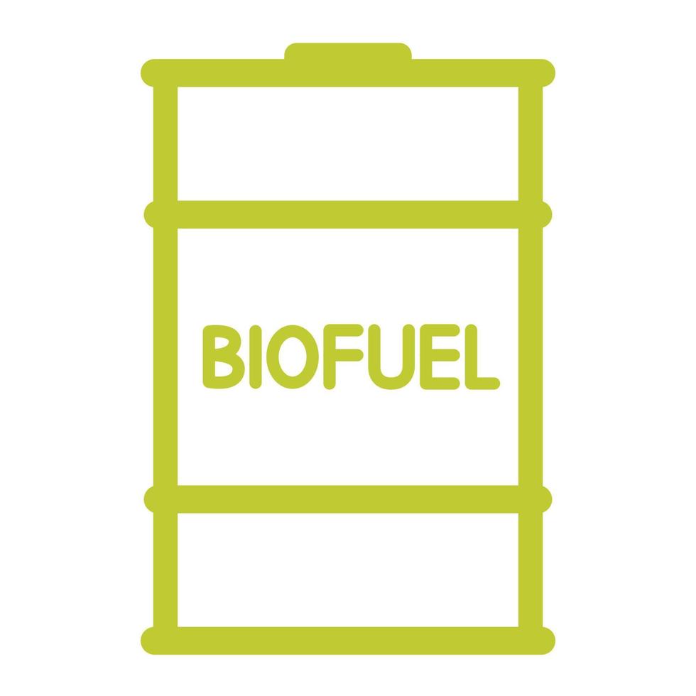 vat met biobrandstoffen. biomassa energieconcept. vat met milieuvriendelijke brandstof. alternatieve duurzame bronnen. hernieuwbare energie vector