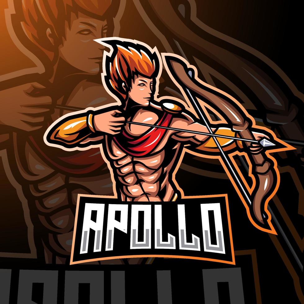 apolo esport mascotte logo ontwerp vector