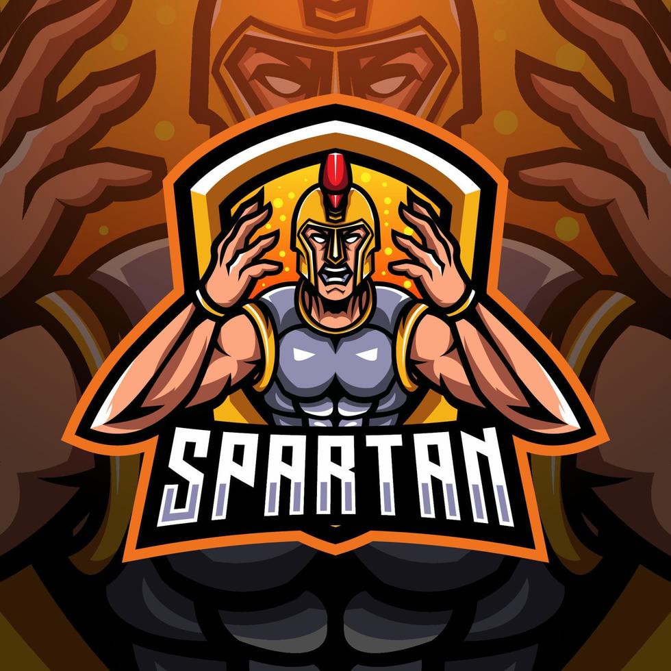 spartaans esport mascotte logo ontwerp vector