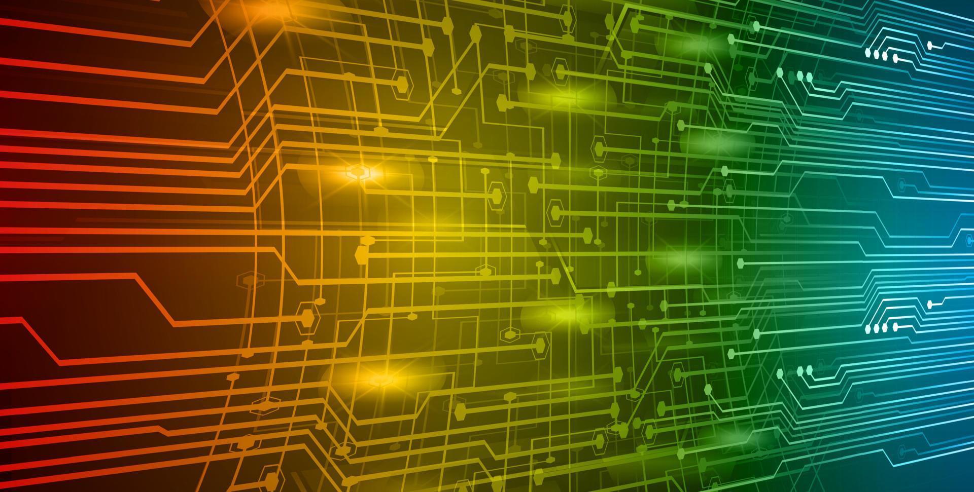 cyber circuit toekomstige technologie concept achtergrond vector