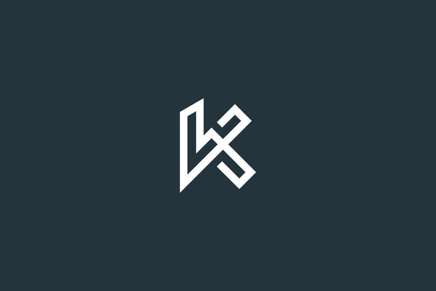 eerste letter k logo ontwerp vector sjabloon