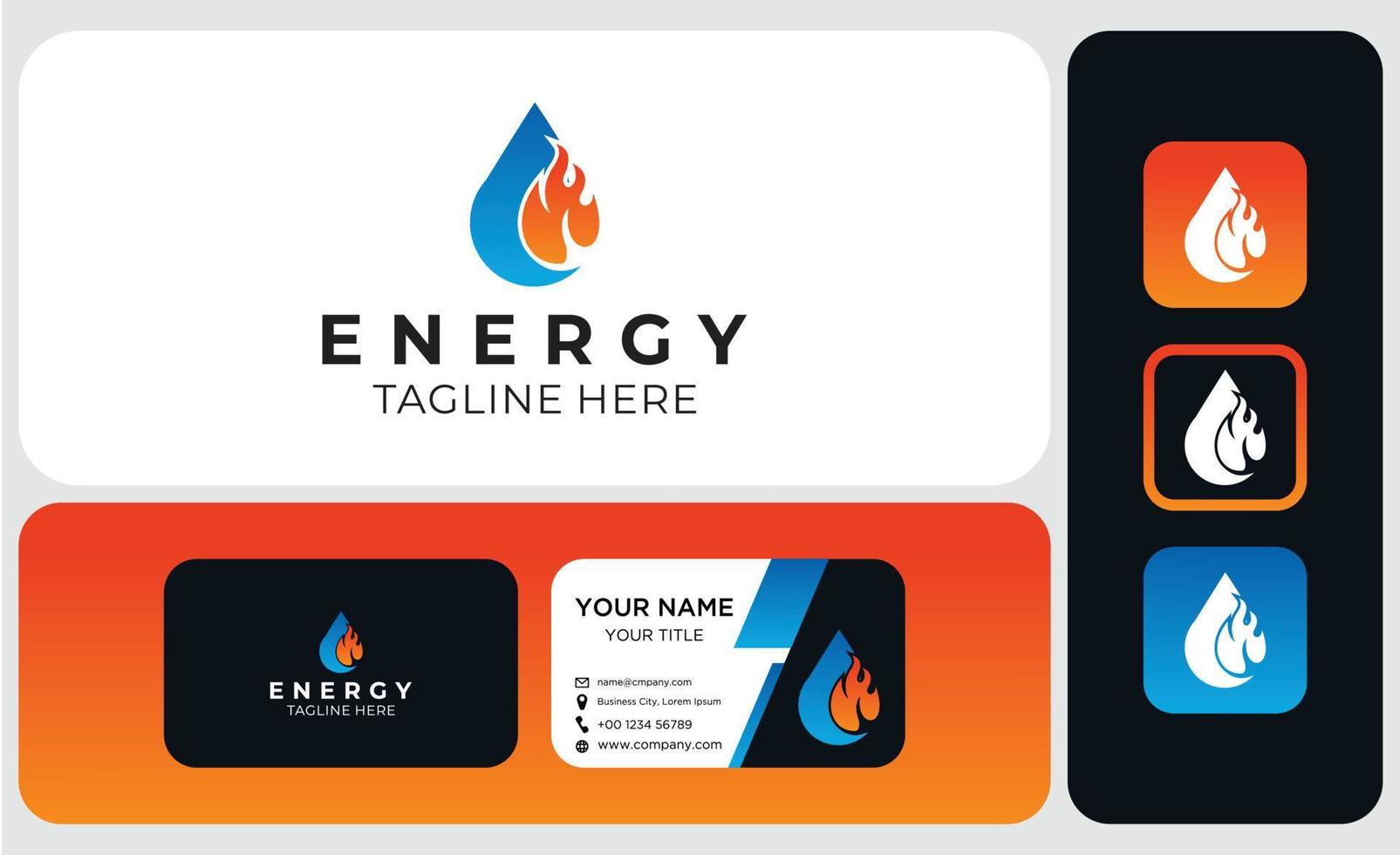 gas en olie logo vector ontwerpsjabloon. druppel olie en vlam logo concept drop fire icon.