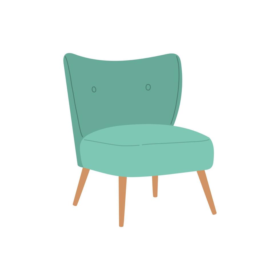 stoel in Scandinavische stijl platte ontwerp vectorillustratie vector