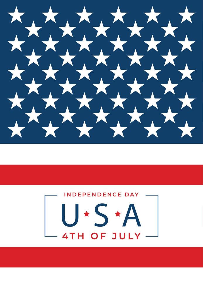 gelukkige onafhankelijkheidsdag van de VS voor een feestelijke nationale verjaardag van de VS, op 4 juli vector