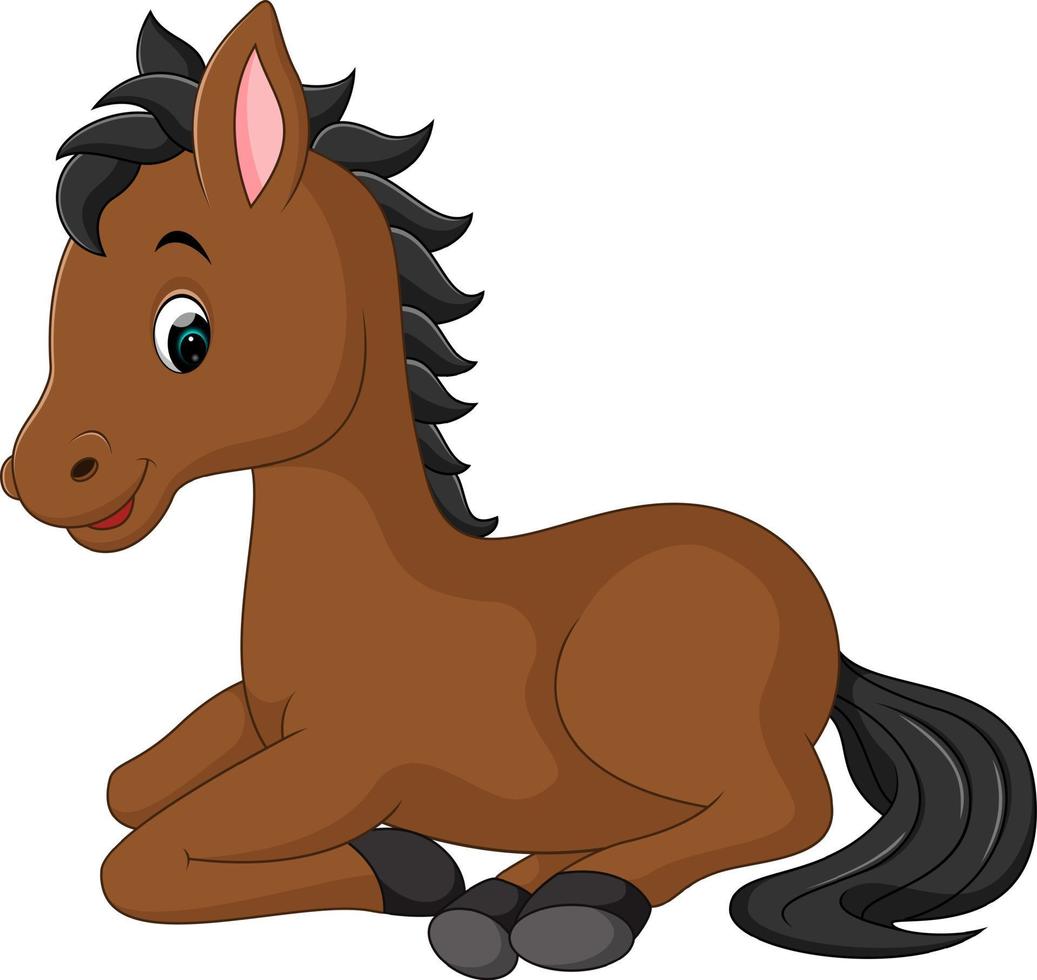 schattige paarden cartoon vector