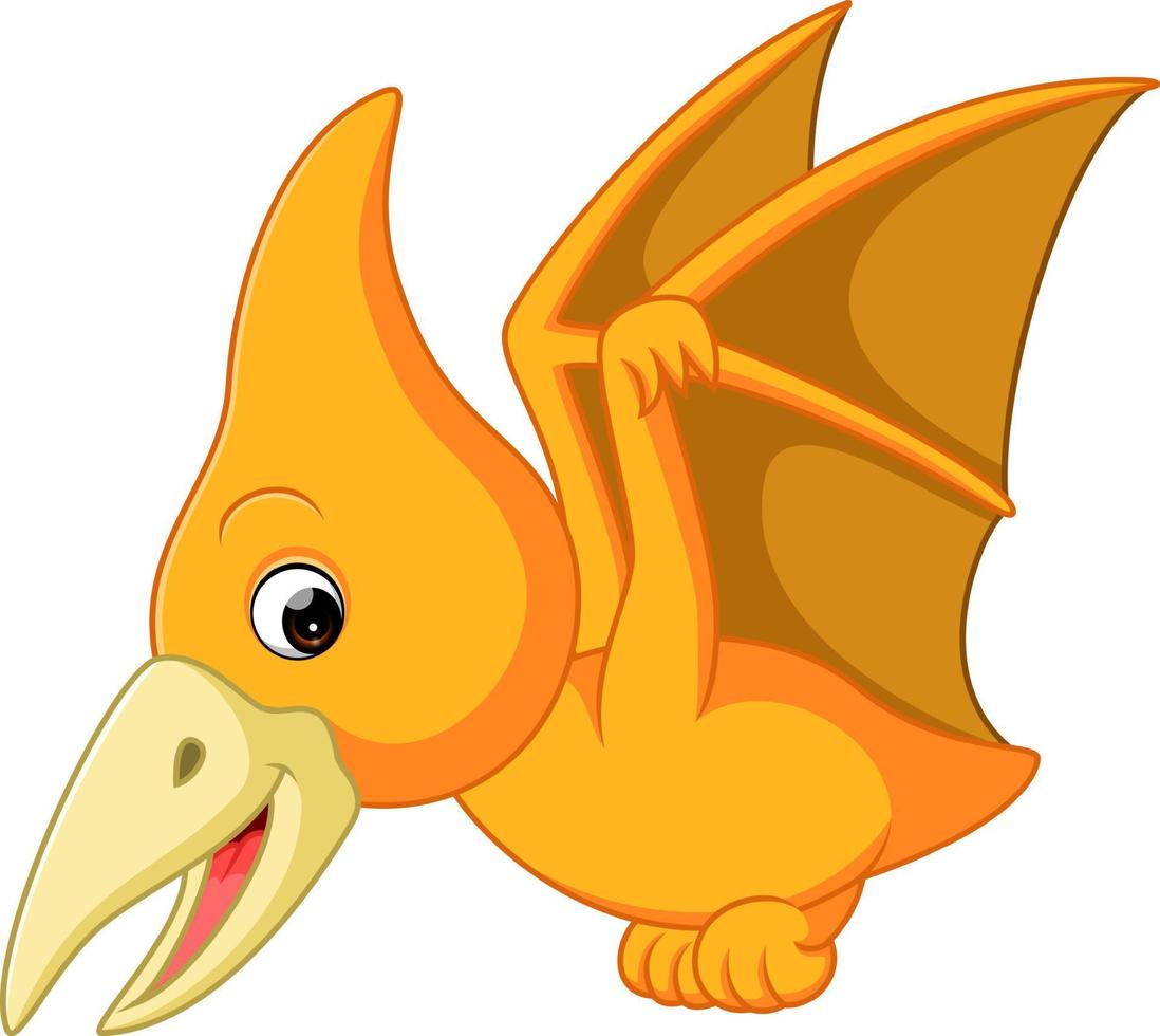 schattige pterodactyl-cartoon vector