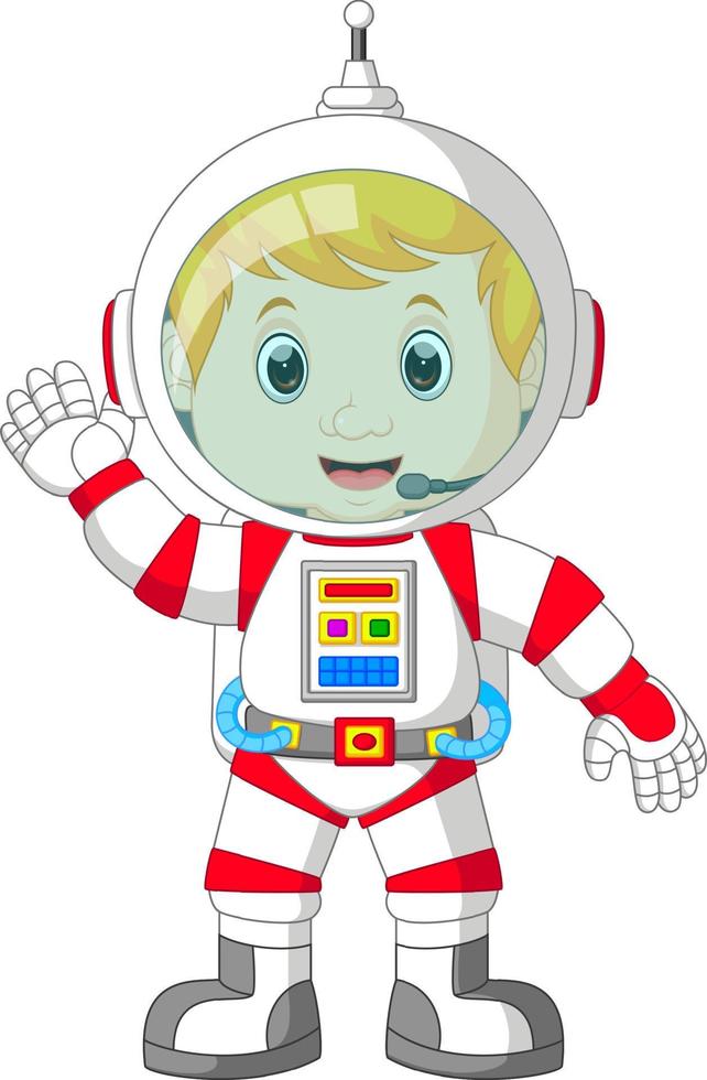 jongen astronaut cartoon vector