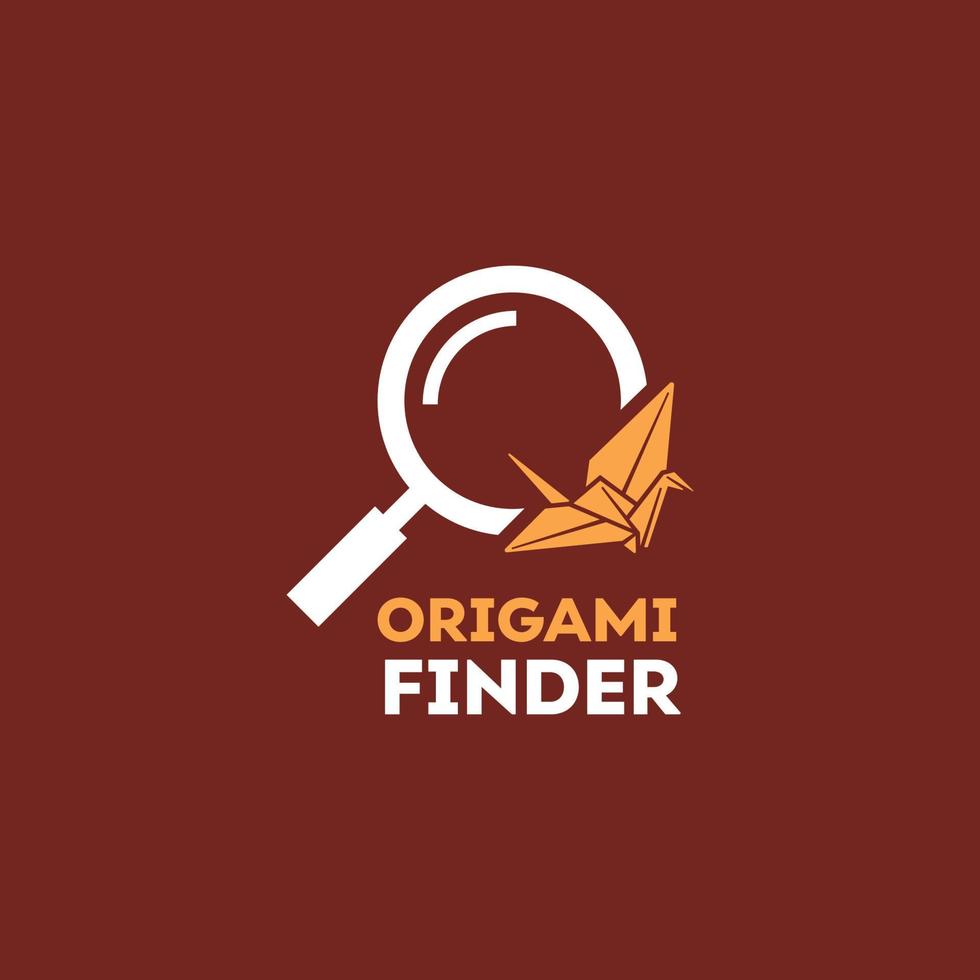 zoek origami-logo vector