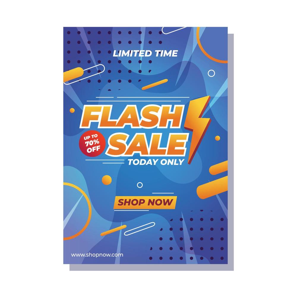 flash verkoop poster sjabloon vector