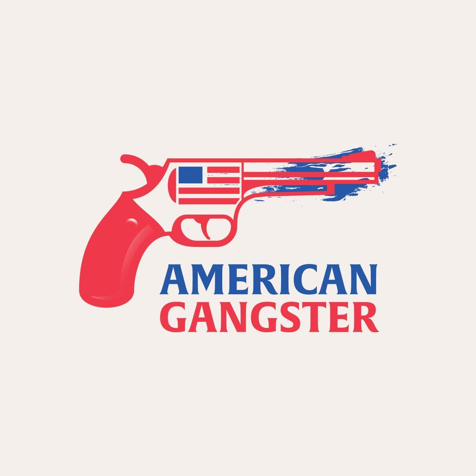 Amerikaans pistoollogo vector