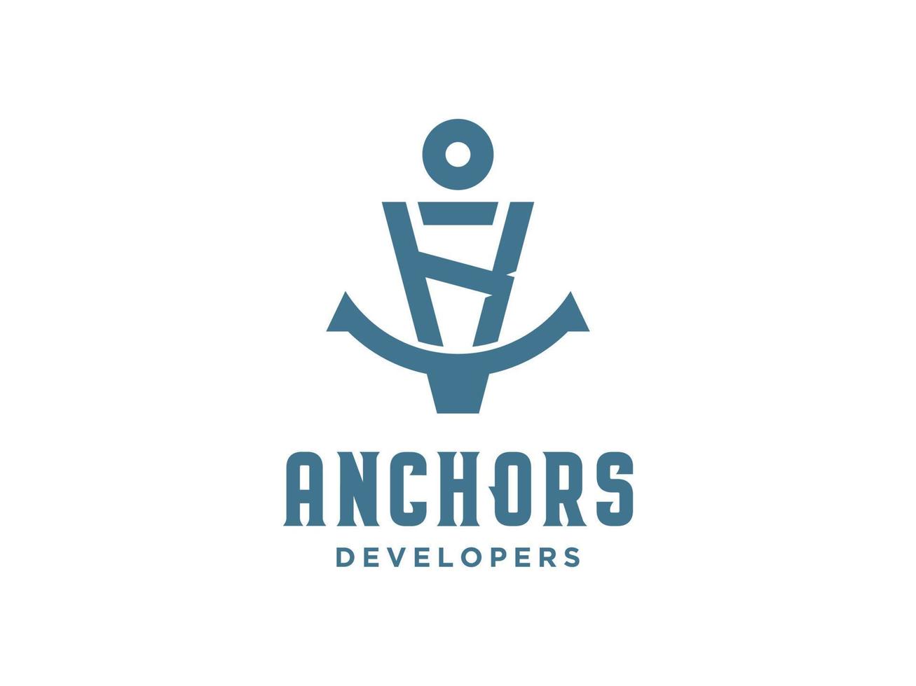 logo ontwerp k anker artistiek alfabet voor boot schip marine nautisch transport vector