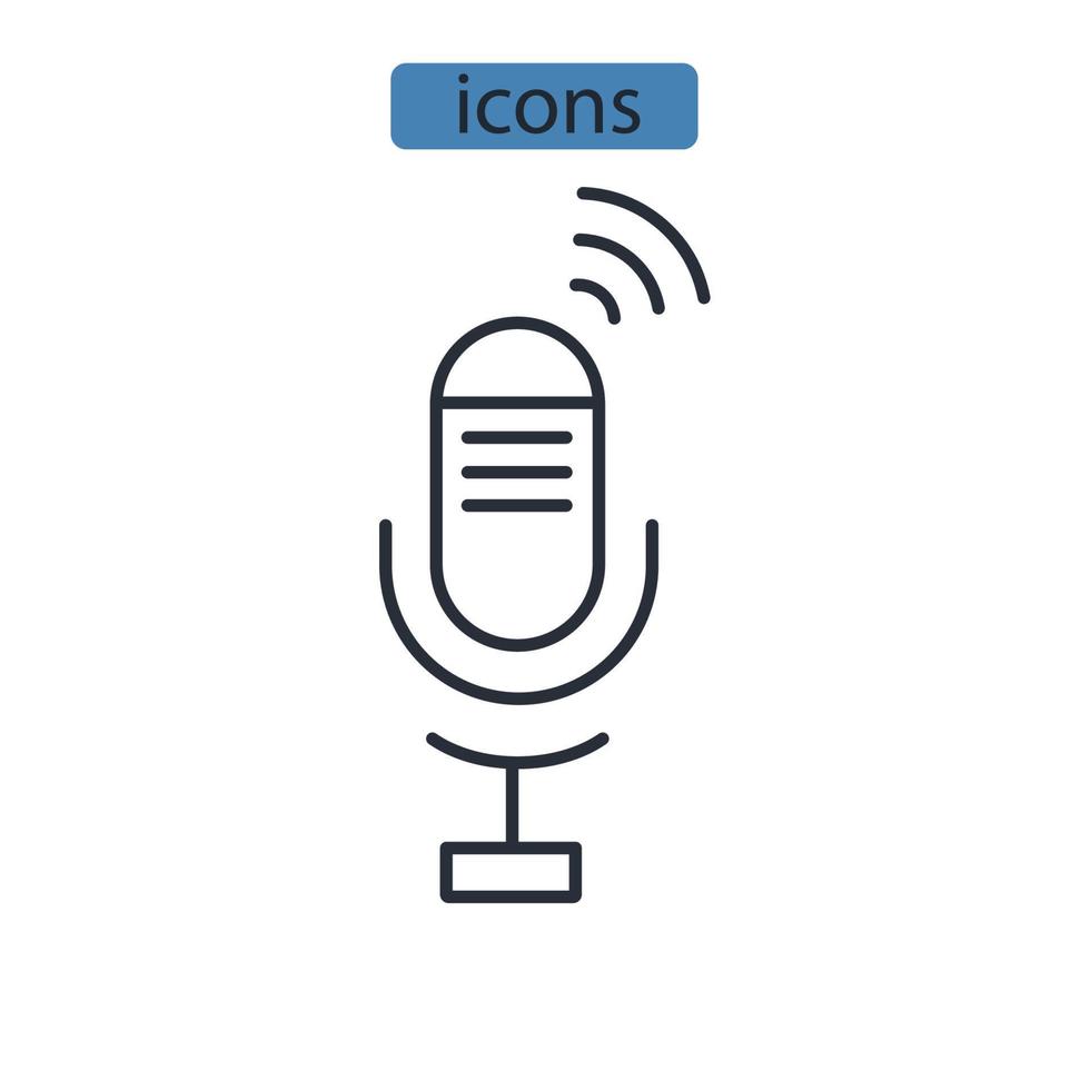 karaoke iconen symbool vectorelementen voor infographic web vector