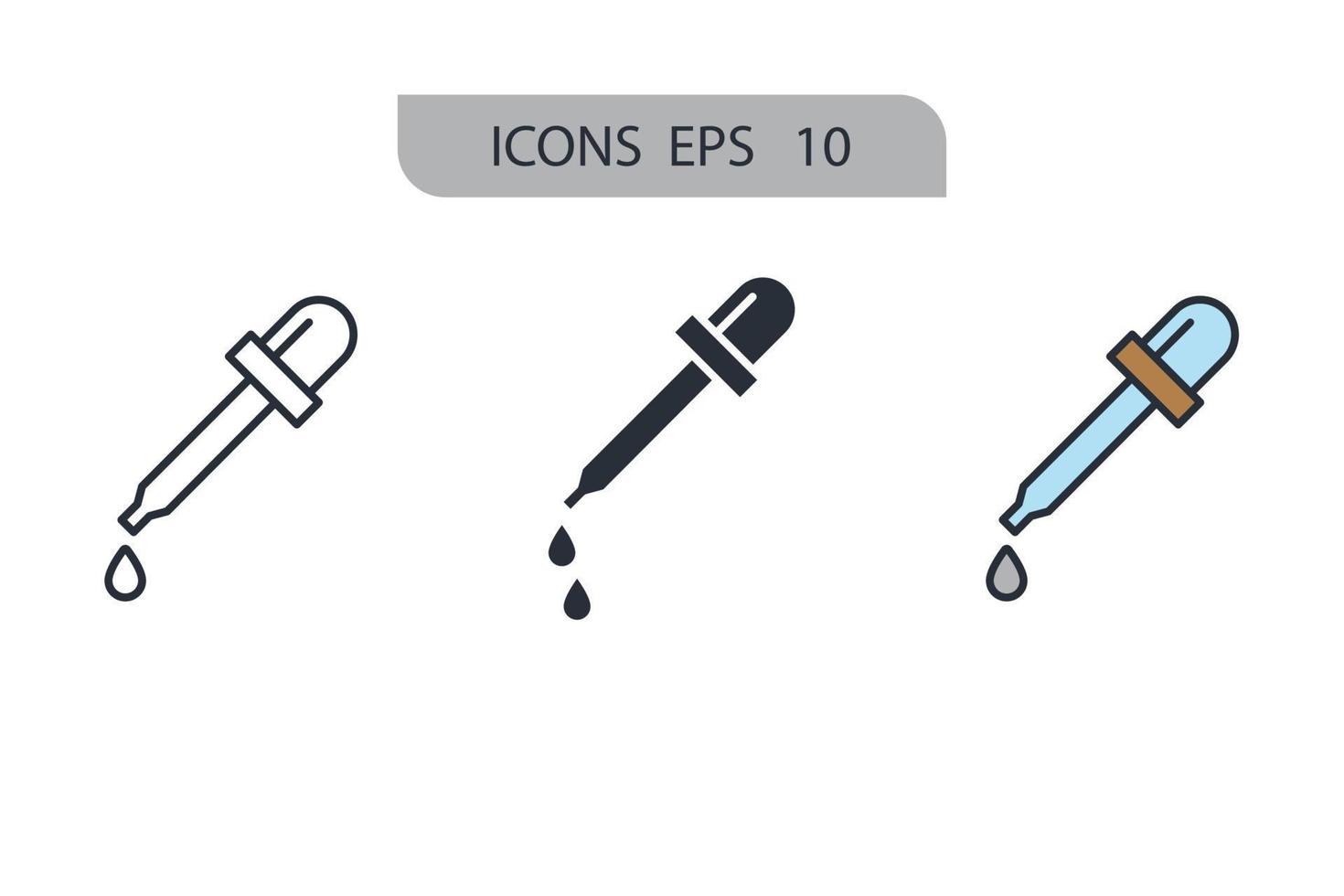 pipet pictogrammen symbool vector-elementen voor infographic web vector